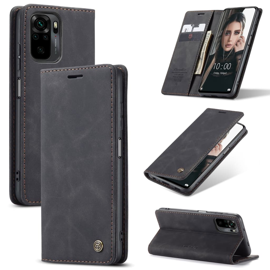 Capa Carteira Caseme Couro com fechamento Magnético para o Xiaomi Redmi Note 10 e 10S