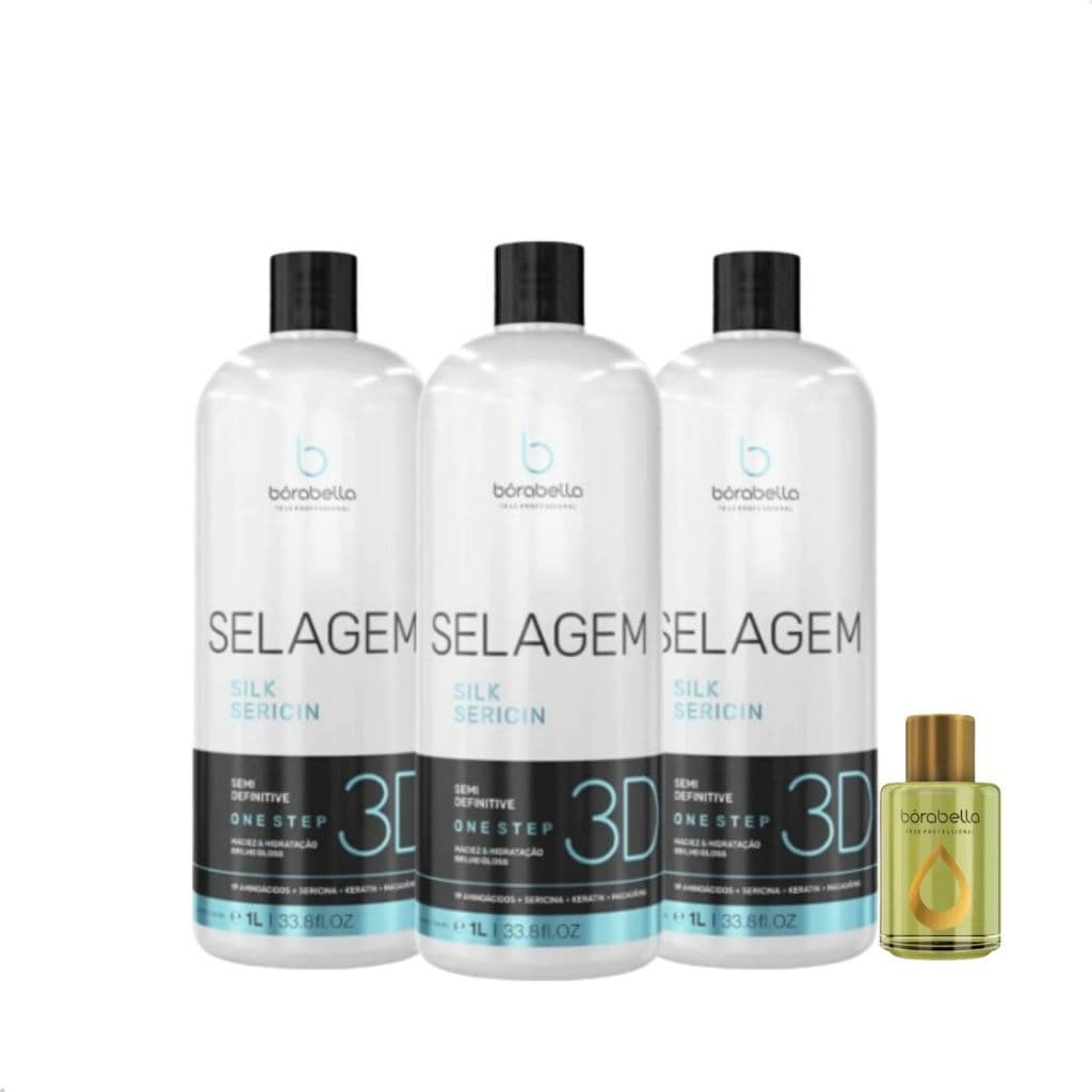 Borabella Selagem 3d Semi Definitiva Profissional Sem Formol Kit 3x1L