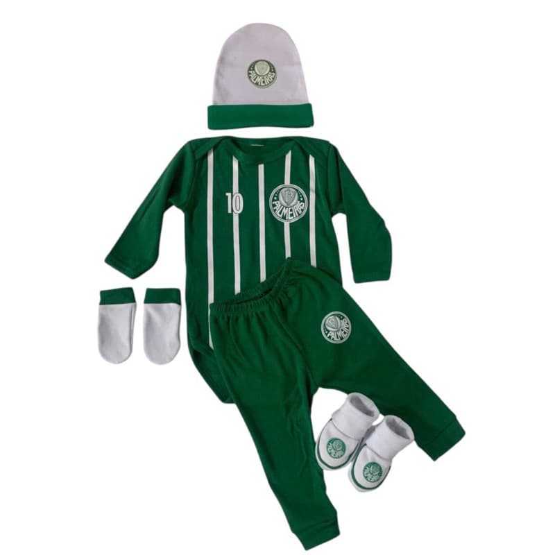 kit 5 peças inverno bebê times, temáticos bebê torcedor