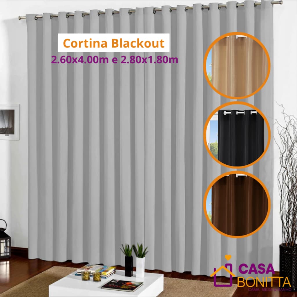 Cortina Blackout 2.60x4.00cm e 2.80x1.80cm Cortinas para Sala Quarto Qualidade Jasmim