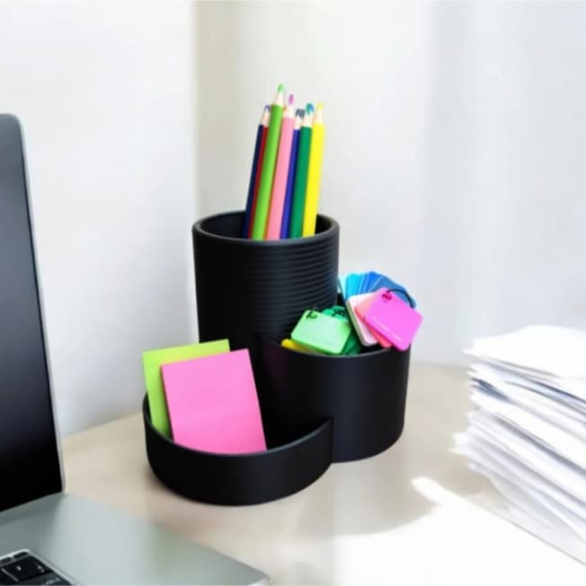 Porta-Canetas Organizador de Mesa - Suporte Multifuncional para Escritório e Home Office