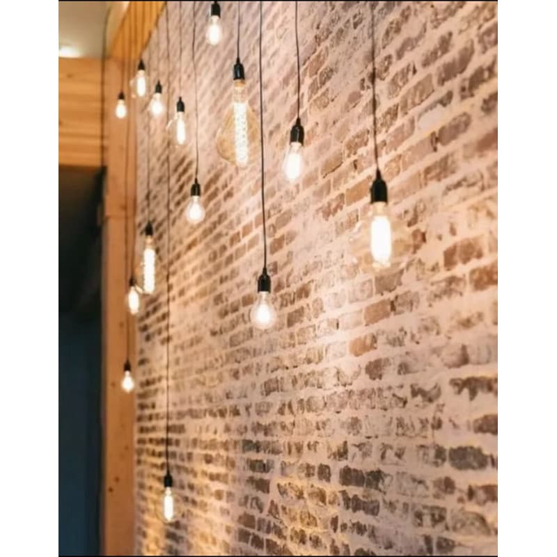 kit 7 pendentes com lâmpada e plug para decoração de festas casamentos eventos comemorativos