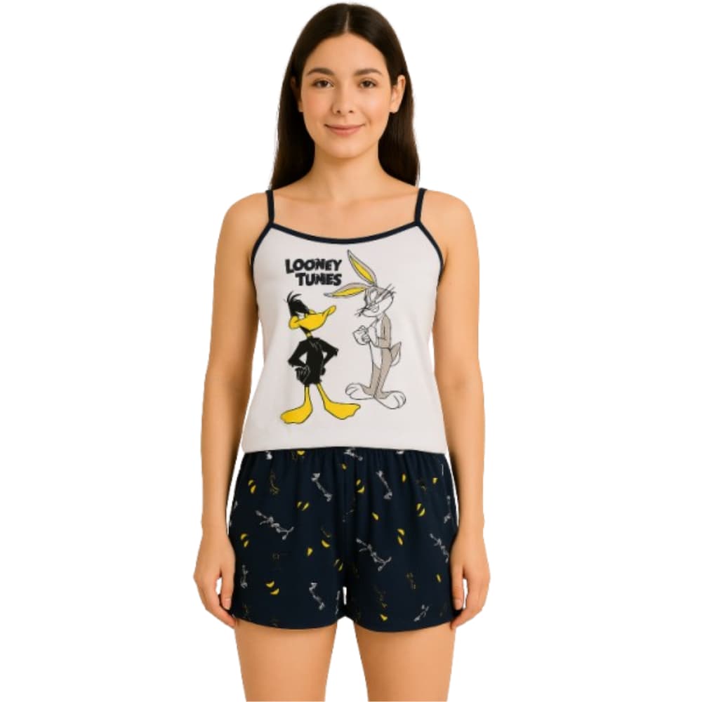 Baby Doll  Pijama Feminino Adulto Roupas De Dormir Verão personagens stitch e muito mais