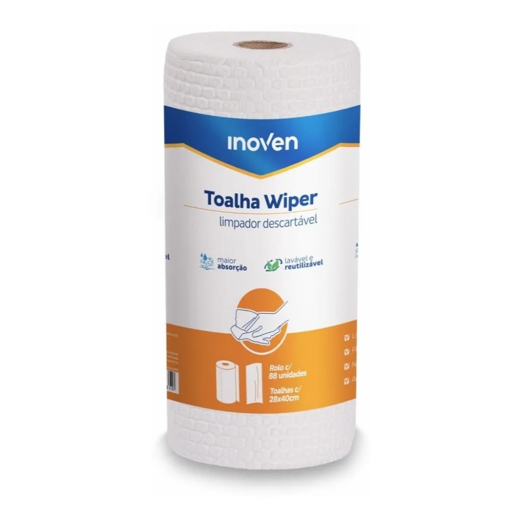 Pano De Limpeza Wiper TW2840 Rolo com 88 Panos Inoven