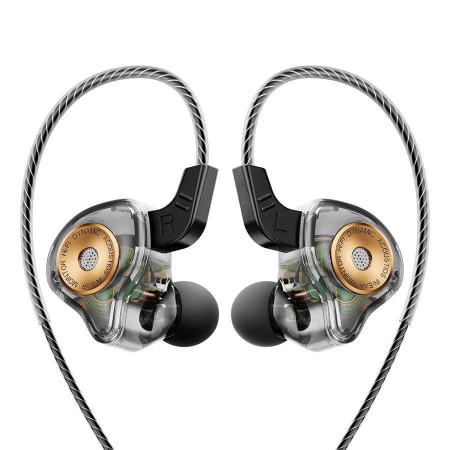 Fones de ouvido esportivos para corrida com controle de linha e microfone Qkz Ak6 Ultra Gamer Músico Com Case