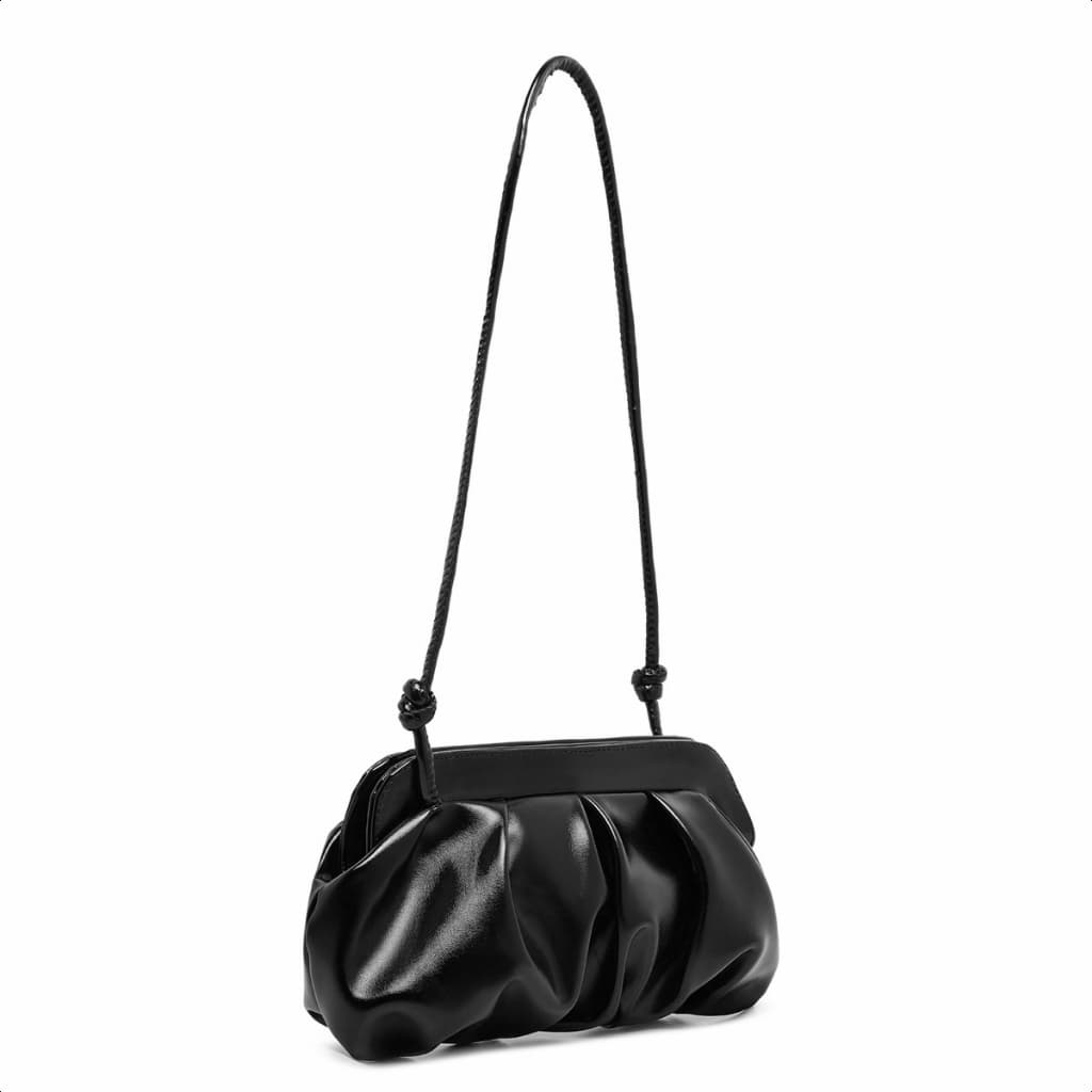 Bolsa Feminina Pequena Nuvem Metalizada Tiracolo Ombro Festa Casamento
