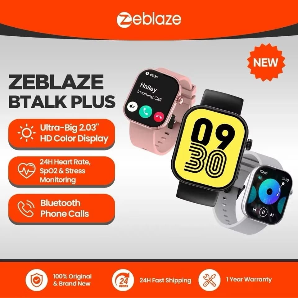 Smartwatch Zeblaze Btalk Plus Original Tela 2,03” HD Bluetooth Chamadas +100 Esportes