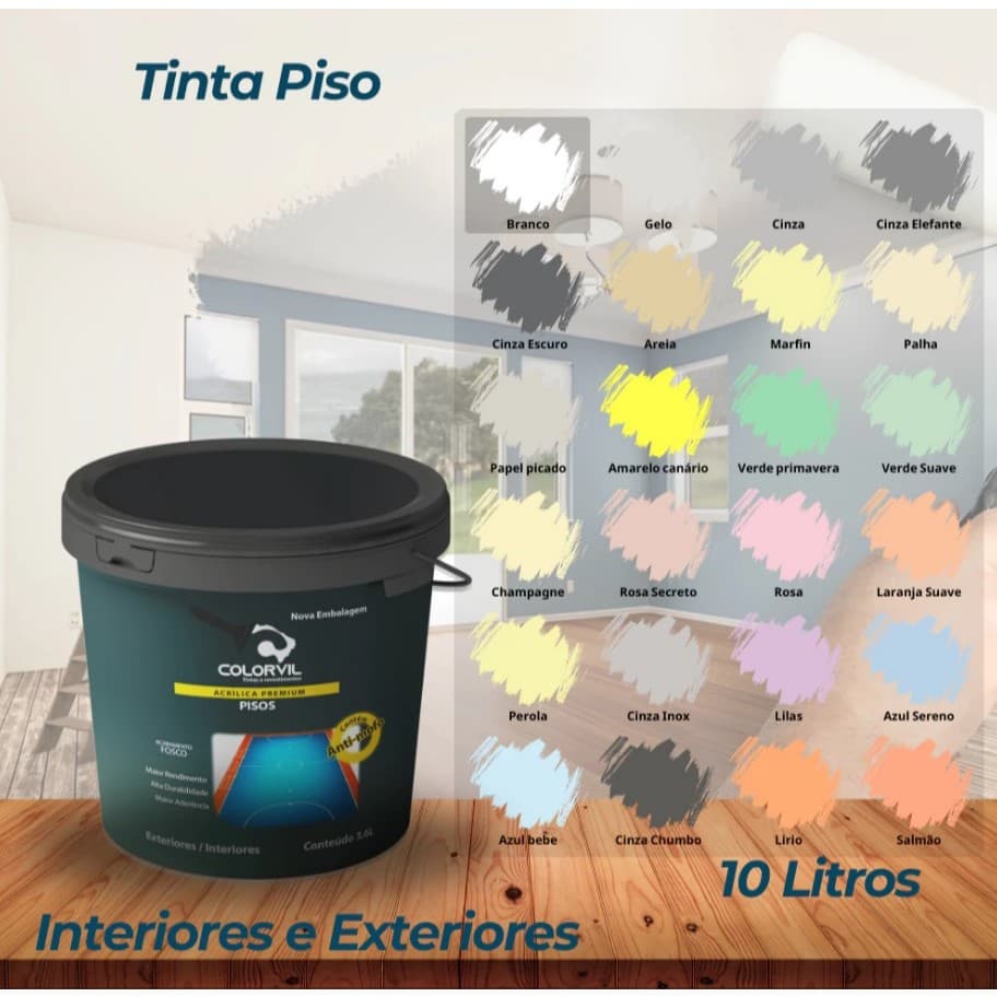 Tinta Acrílica Colorvil eco 10 litros Sem Cheiro com Anti-mofo Maior rendimento