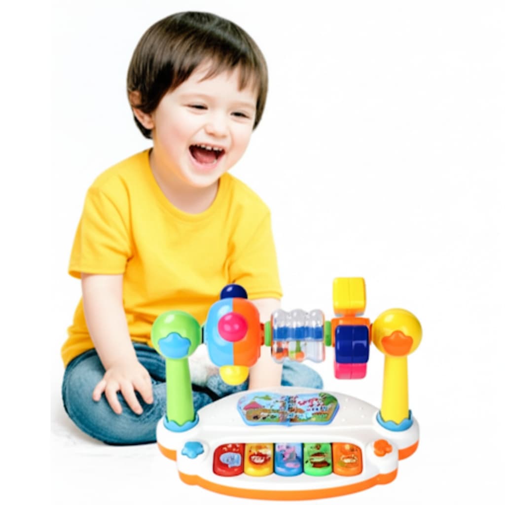 Piano musical Som Luz Infantil para Bebê Cognição Educacional
