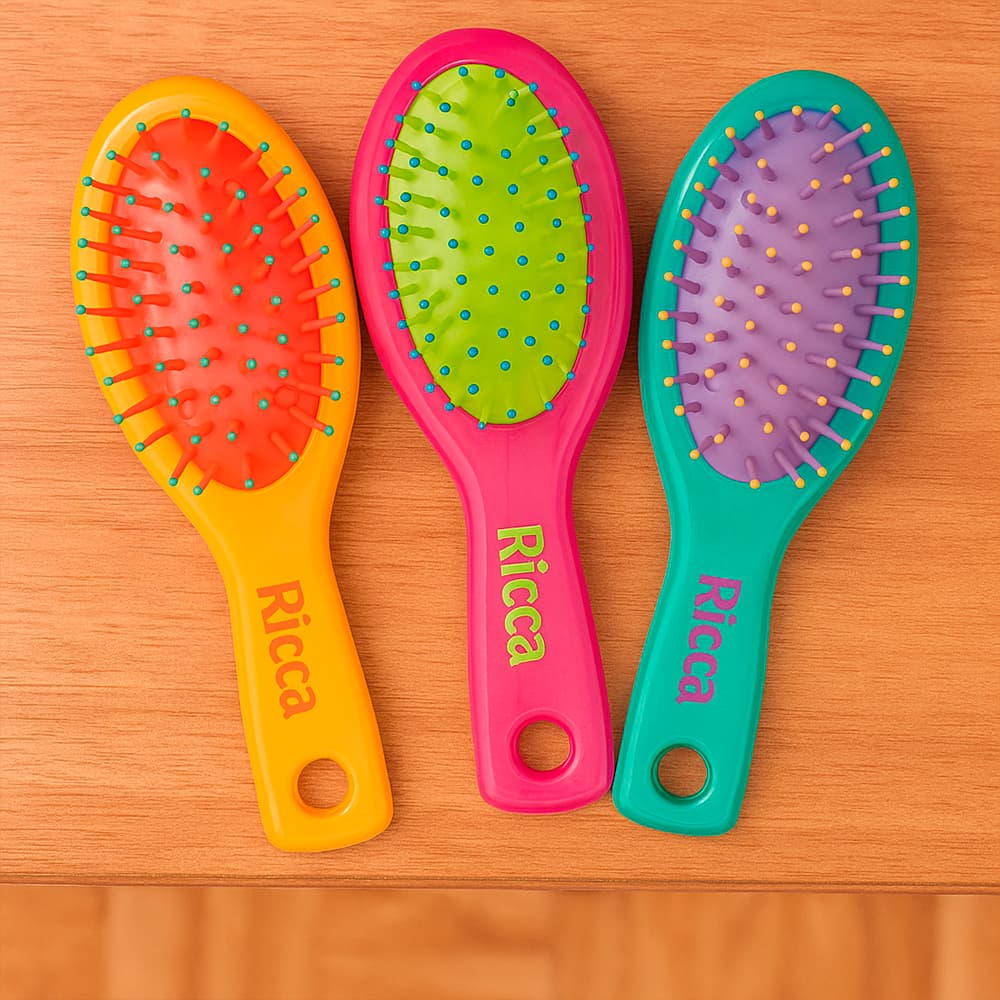 Mini Escova Ricca Cristal 489 Colors Cerdas Com Pontas Protetoras 01 Unidade
