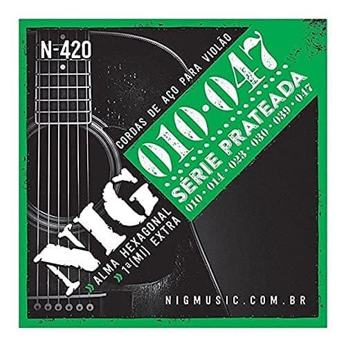 Encordoamento Violão Aço Nig N-420 Prateado 010  1° extra