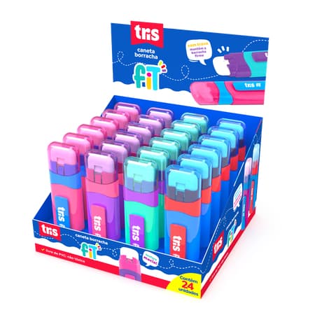 Caneta Borracha Fit - Cores Sortidas - Tris