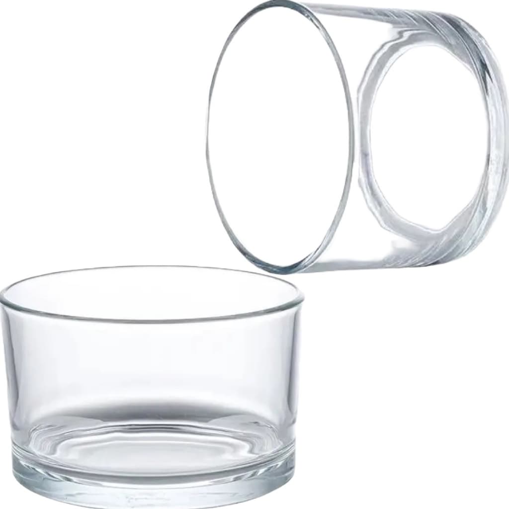 Kit c/ 4, 8 ou 24 Potes de Vidro Patê 156 ml para Velas Artesanais Copo Lembrancinha Sobremesa