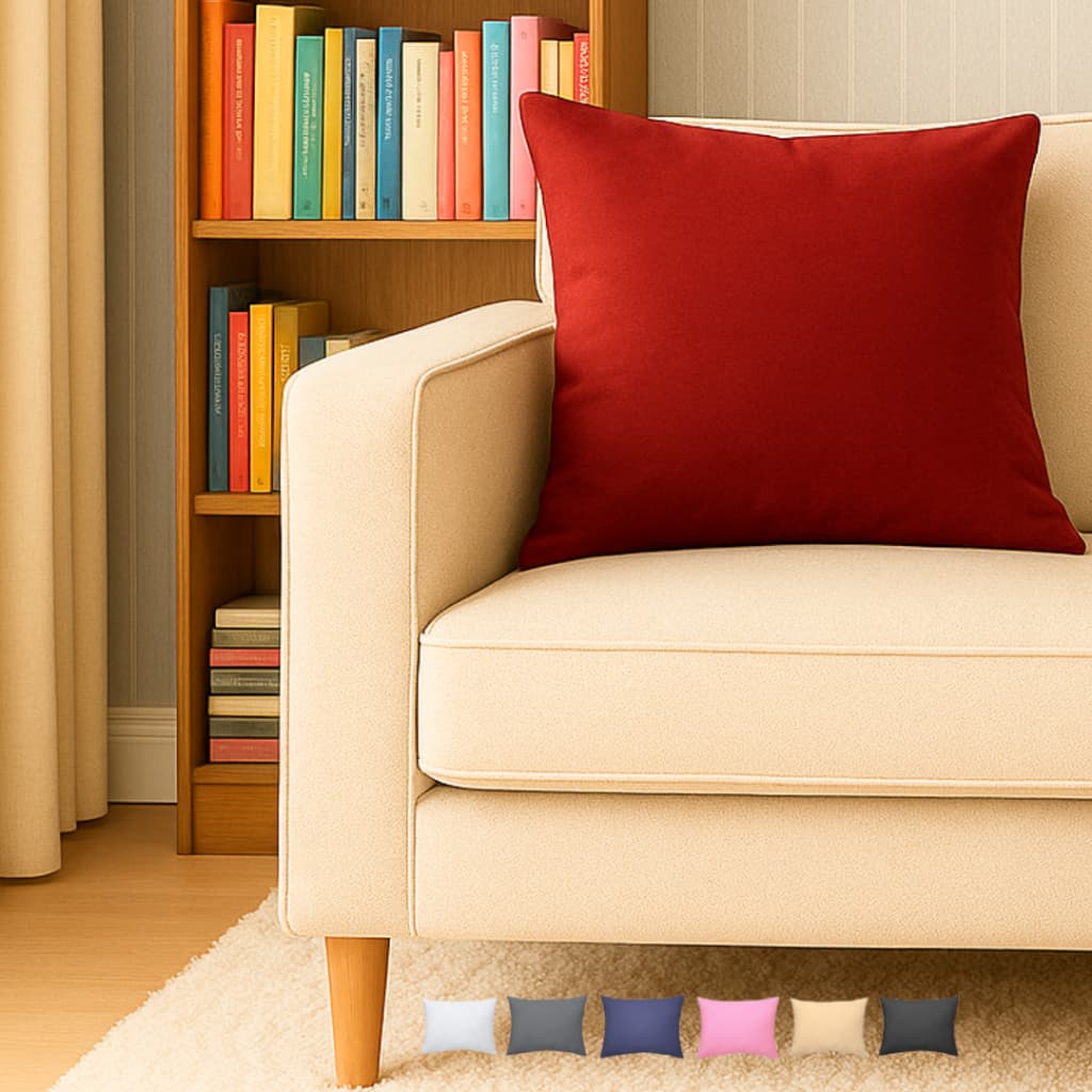 Almofada Cheia 50x50 Cama Sofá Pallet Poltrona Capa Zíper Enchimento Silicone Antialérgico Decoração