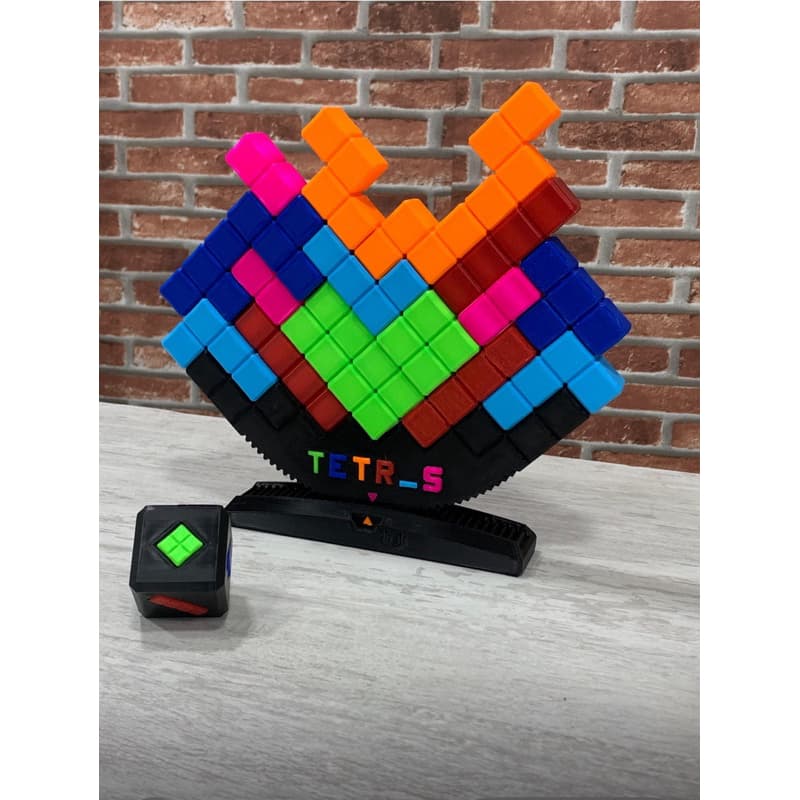 TETRS Brinquedo de Equilibrio, contém 1 base + 1 dado + 18 Blocos para Encaixar, brincar uma ou mais pessoas