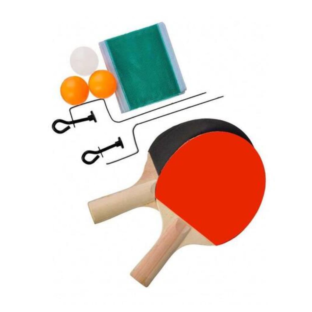 Kit Ping Pong Tenis De Mesa 2 Raquetes 3 Bolas Jogo com Suporte Rede Brasport
