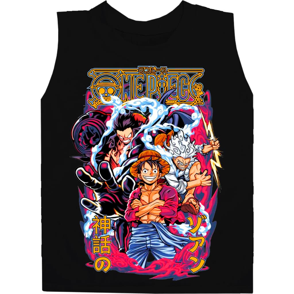 Regata Camisa masculina Básica Luffy Formas Camiseta Alta Qualidade 100% Algodão Estampa 2 ao GG