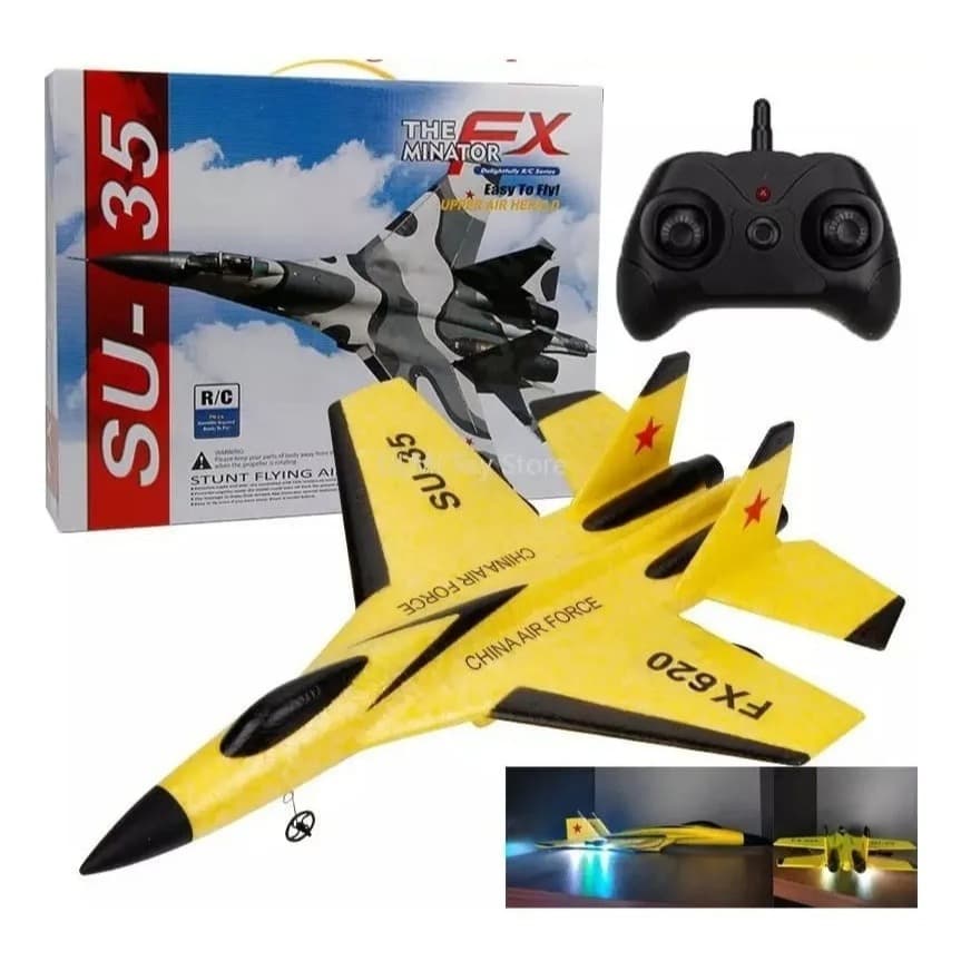Avião Jato Bi-motor Rc Controle Remoto Fx820 Hw33 Cessna Top