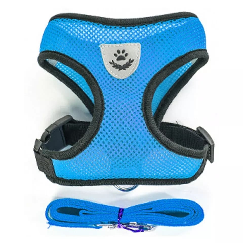 Peitoral Com Guia para Cachorro Caes Gato Coelho Regulavel Super Confortavel Coleira Pet Ajustavel