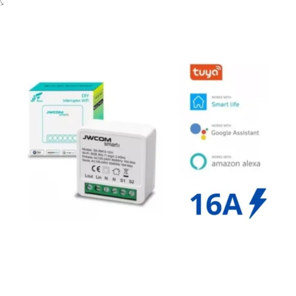 Mini Interruptor Wifi Inteligente Automação Alexa Google 16a