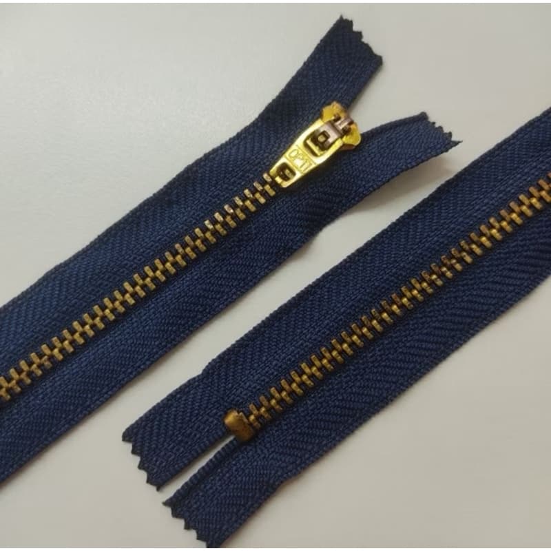 Kit 10 Unidades Zíper Coats Corrente Jeans 18cm Cor Marinho - ORIGINAL - NACIONAL