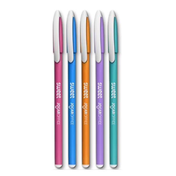 Caneta Perfumada Ponta 0.7 Sweet Kit C/5 Canetas Coloridas JocarOffice
