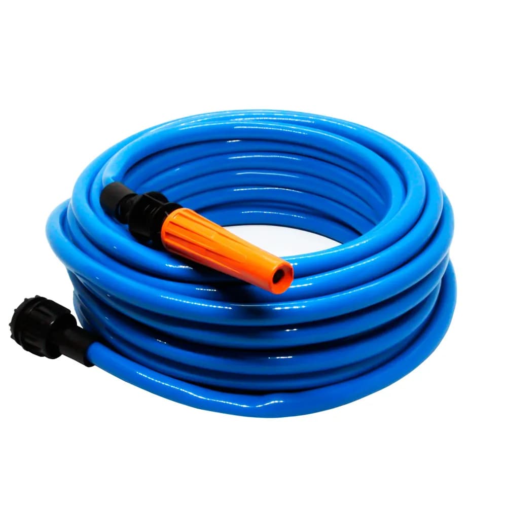 Conjunto Mangueira De Jardim Com Bico Esguicho E Conector Torneira 1/2Pol Prático Quintal Jardinagem
