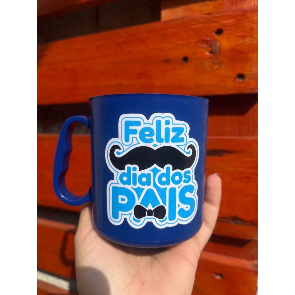 50 canecas adesivadas em vinil dia dos pais presente lembrancinha festa Pai Plásticos