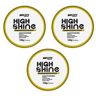 Kit 3x 🔥 CERA MODELADORA  HIGH SHINE 120G - INFINITY COSMETICS 🔥 Controle total dos fios, brilho duradouro e fixação