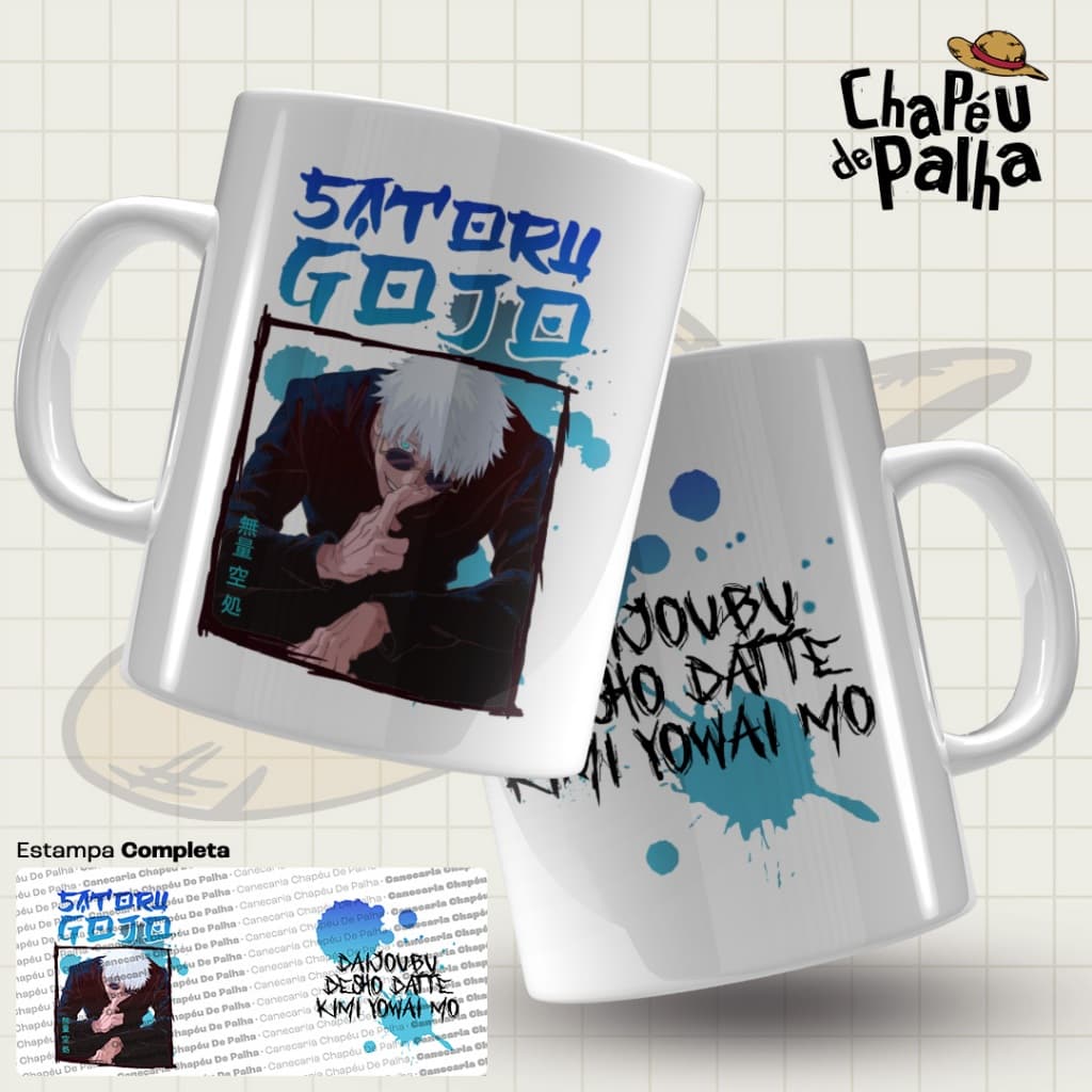 Caneca Jujutsu Kaisen Porcelana 325ml – Anime – Presente Otaku Geek - Satoru Gojo