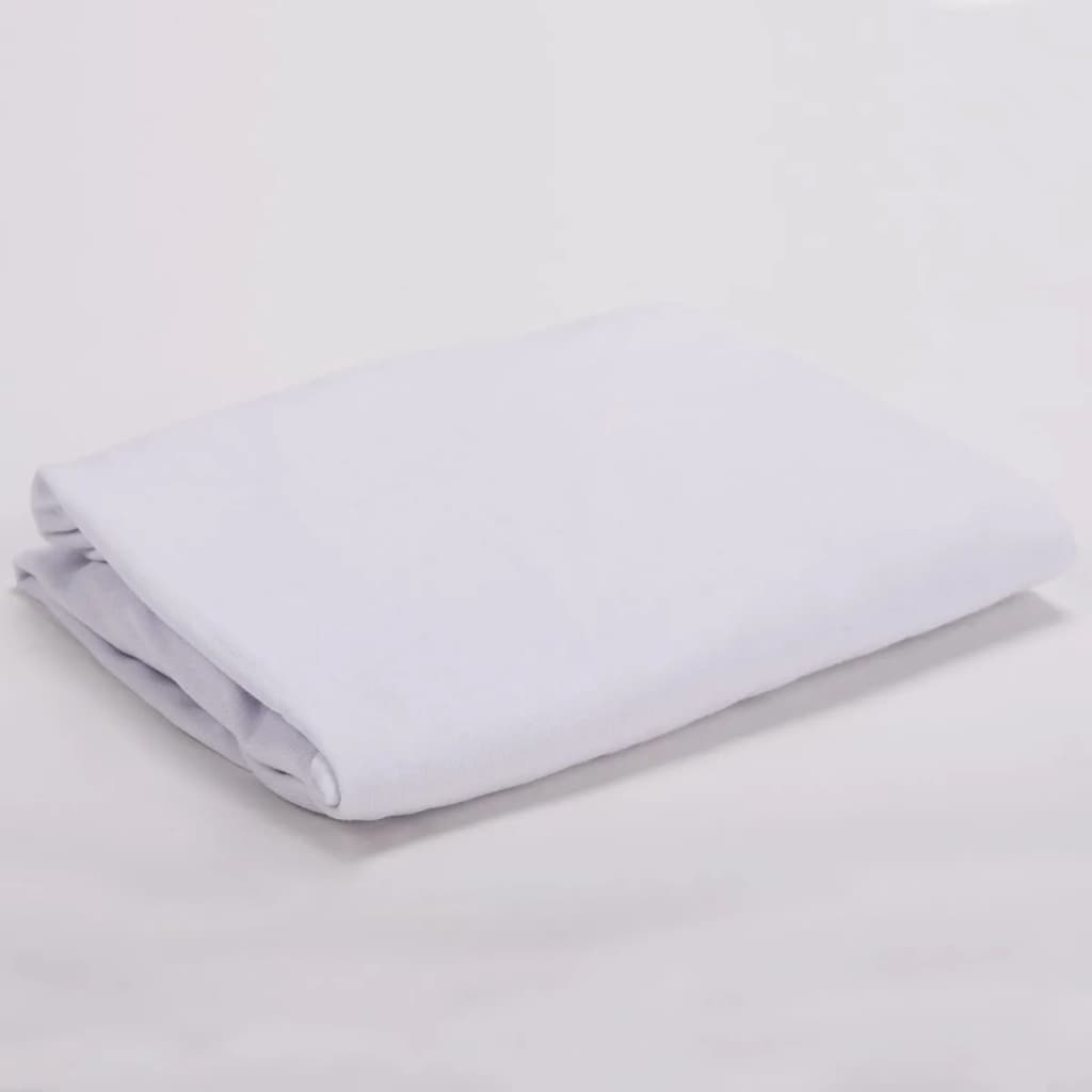 Lençol com Elástico de Malha para Berço Americano Branco Bublim