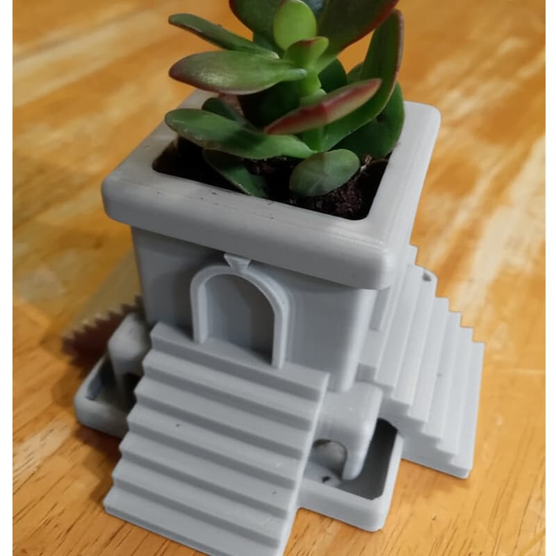 Vaso Templo Asteca para pequenas plantas
