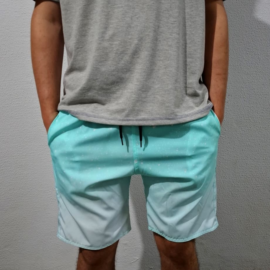Shorts Masculino Tactel Estampado Degradê Esportivo Bermuda Elastano Streetwear Masculina Treino