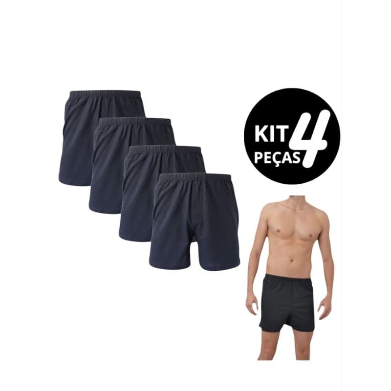 Kit 4 Pijama samba cancao masculino 100%algodao SOMENTE NAO COR ( PRETO)
