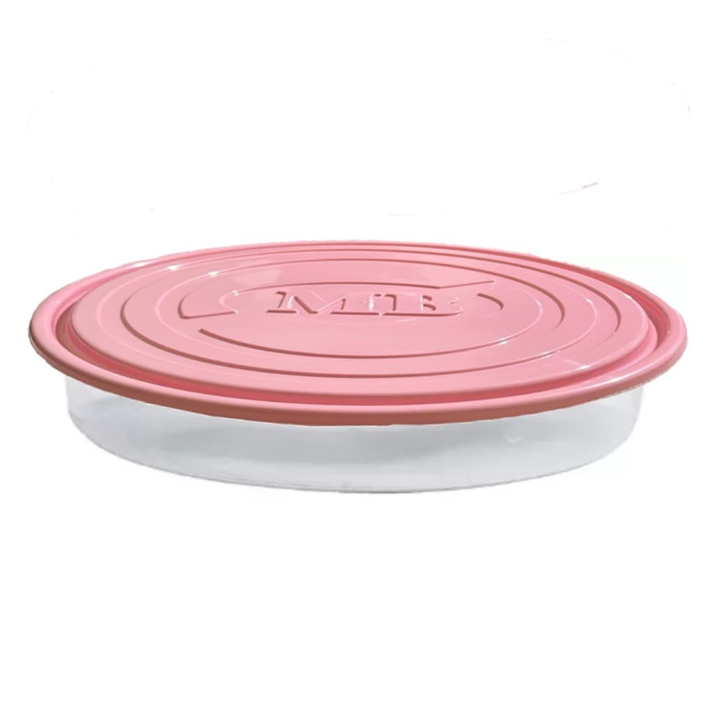 Torteira Pote Recipiente Com Tampa Redonda 4 Litros Grande Cozinha Plástico MB Tortas Bolos Sobremesa Pudim
