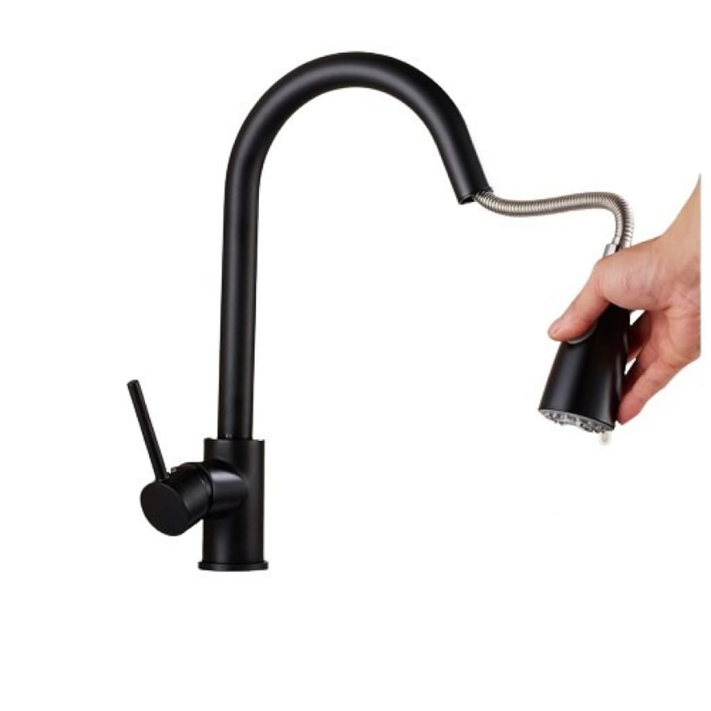 Torneira Flexível De Cozinha Gourmet Bancada Pia Escovado 2 Jatos Misturador