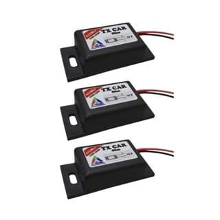 Kit 3 Controles Portão Eletrônico Farol modelo Tx Car 433Mhz - h-tronic - slim