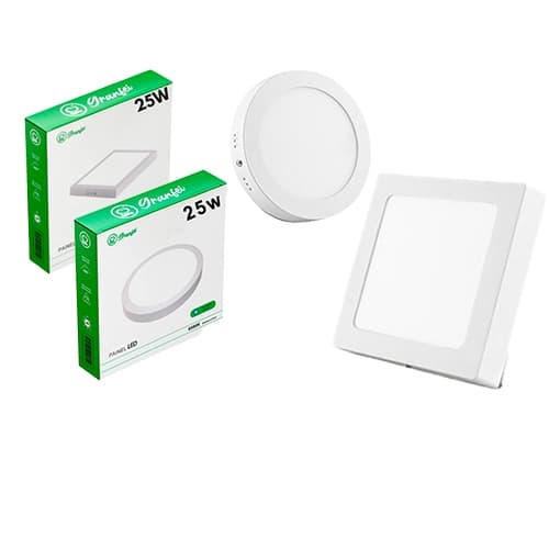 Kit 3 Painel Led 12w 18w 25w Branco Quente Frio Neutro Quadrado Redondo Embutir Sobrepor VENTO