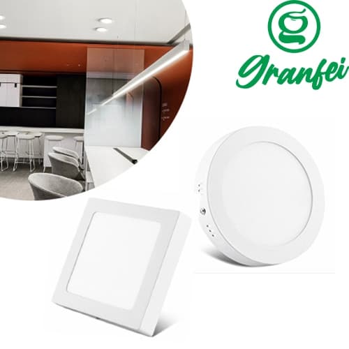 Kit 5 Painel Led 12w À 25w Branco Frio Quente Neutro Quadrado Redondo Sobrepor Embutir Plafon VENTO
