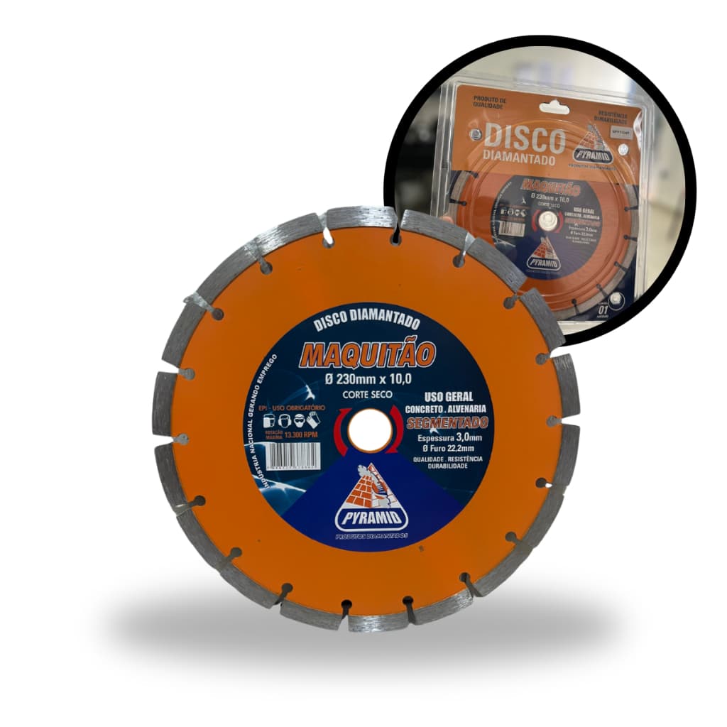 Disco de Corte Diamantado Turbo Maquitão (180mm) Concreto Mármore Granito Alvenaria