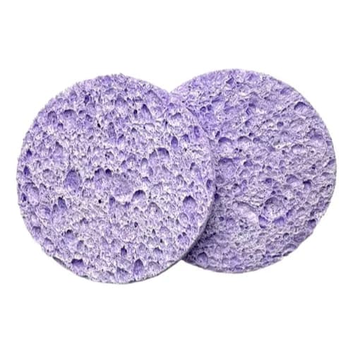 Esponja De Celulose Vegetal Facial Redonda 10mm Estek C/2 unidades