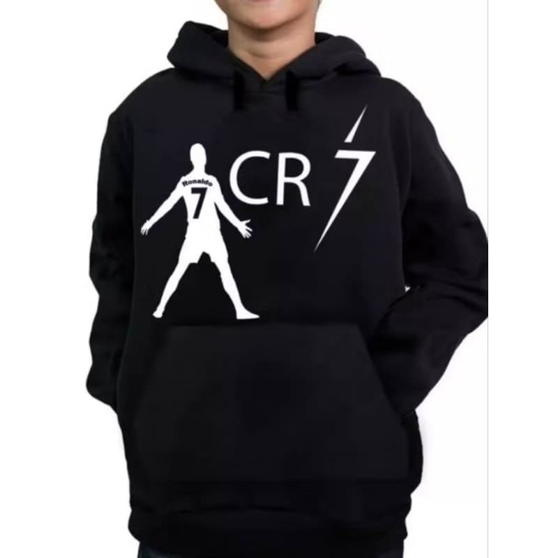 Blusa de frio moletom canguru CR7 Ronaldo infantil