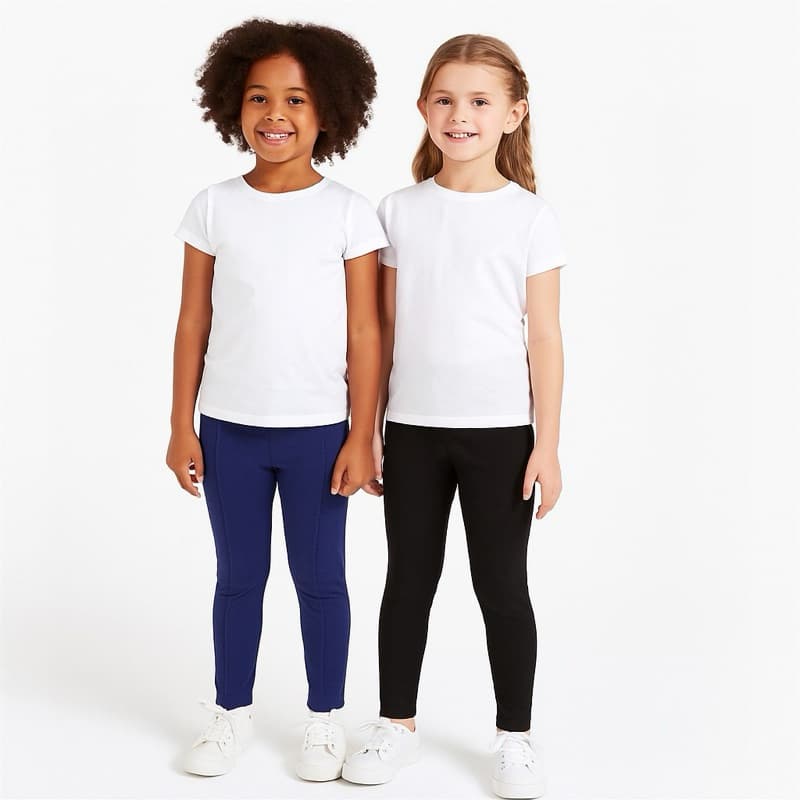 Kit Sortido 2 Calça Legging Cotton Flanelada Infantil Menina Tamanho P ao 14
