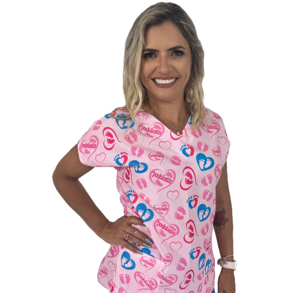 Blusa - Pijama Cirúrgico Estampado - Scrub - Podologia