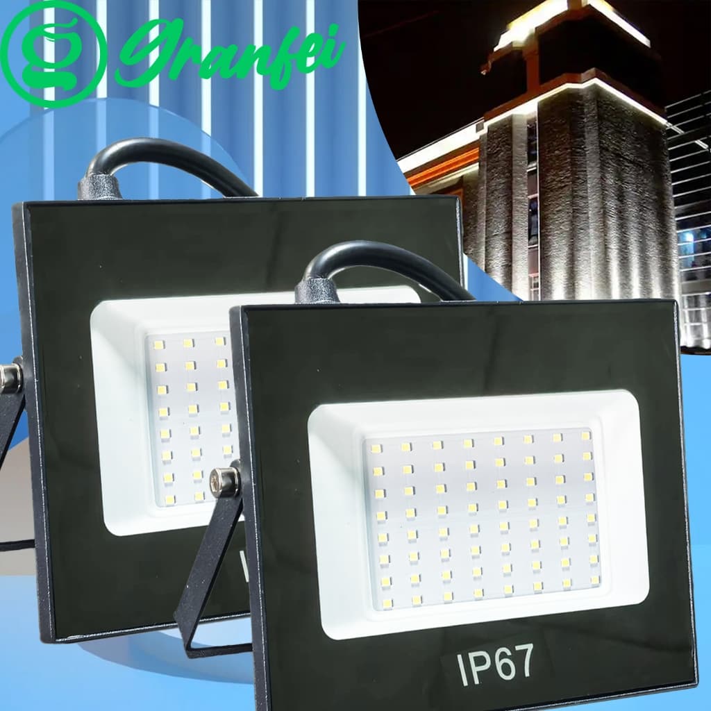 Refletor 150W 300W Branco Frio 6500K Smd Branco Frio 6500k IP65 Holofote Projetor Slim Xtronic