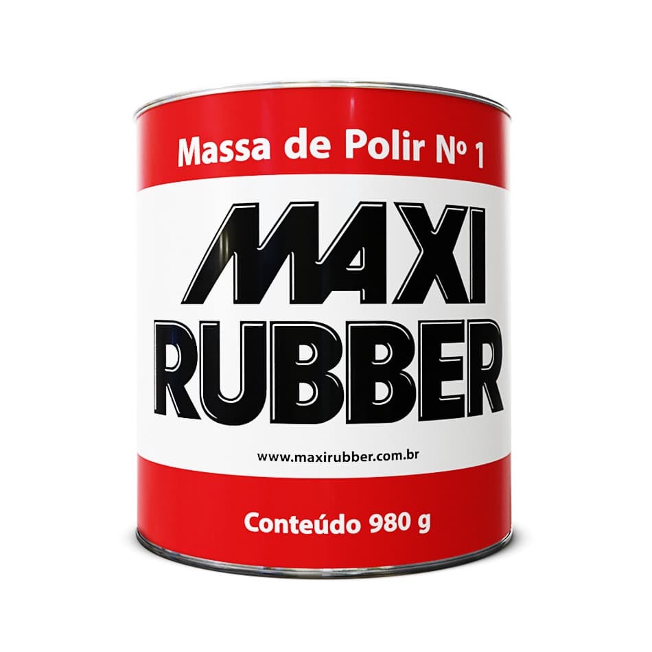 Massa Polir N2 490g N1 980g Maxi Rubber Para Acabamentos Automotivos