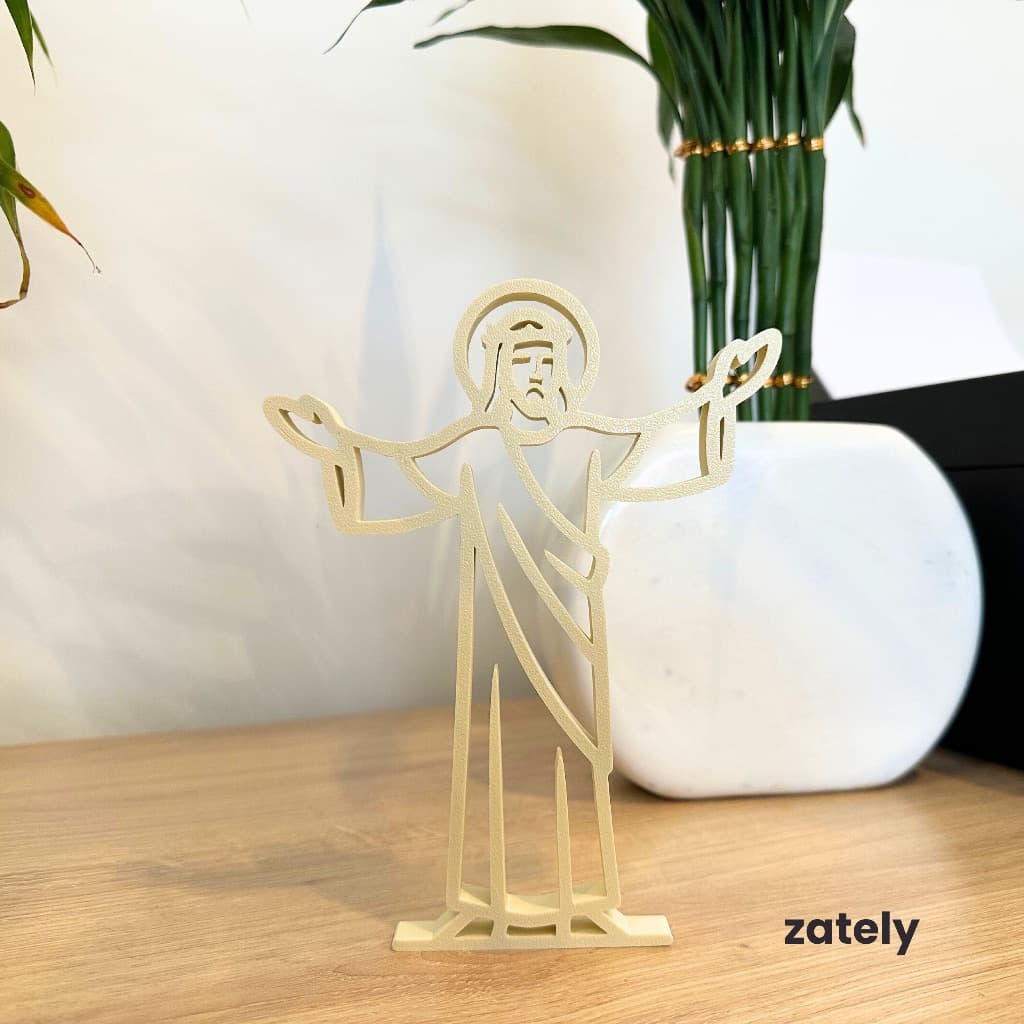 Escultura Jesus Cristo para decoração de ambientes - Zately