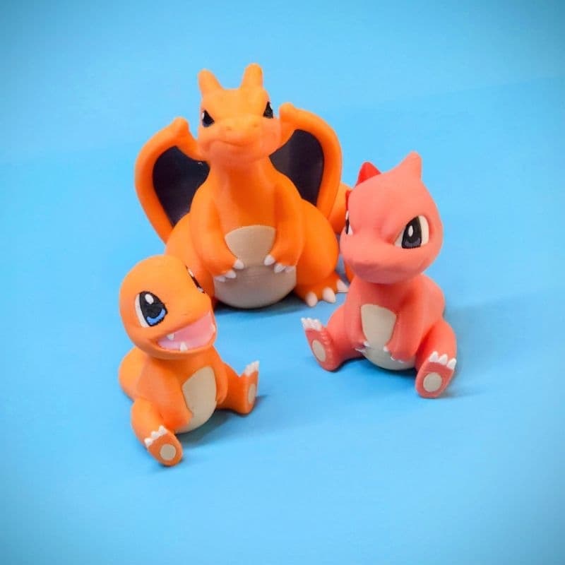 Charmander 3,5cm Charmeleon 4,1cm Charizard 5,8cm Pokémon 3D Boneco Miniatura Action Figure Impressão Colecionavel