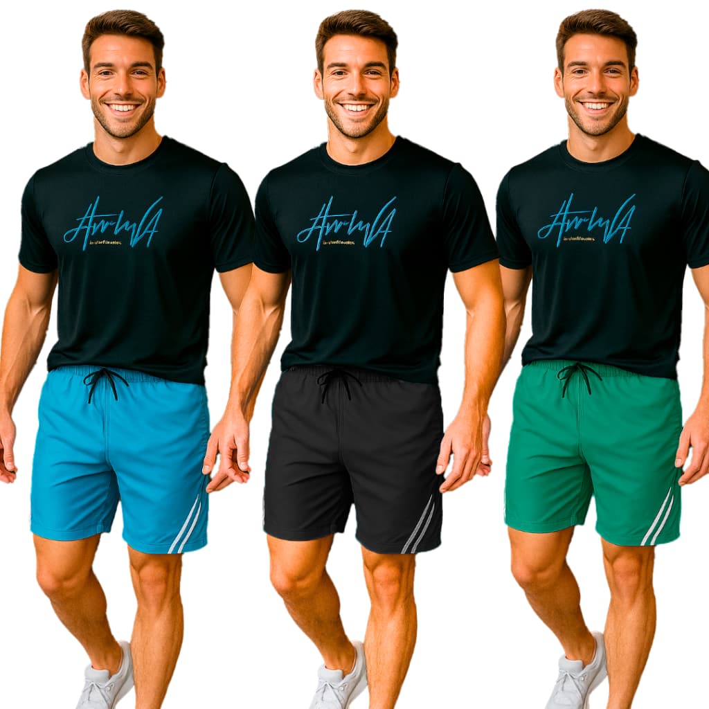 Bermuda Tactel Masculino Com 3 Bolsos, Tactel Grosso Ótimo Para Academia e Corrida 04