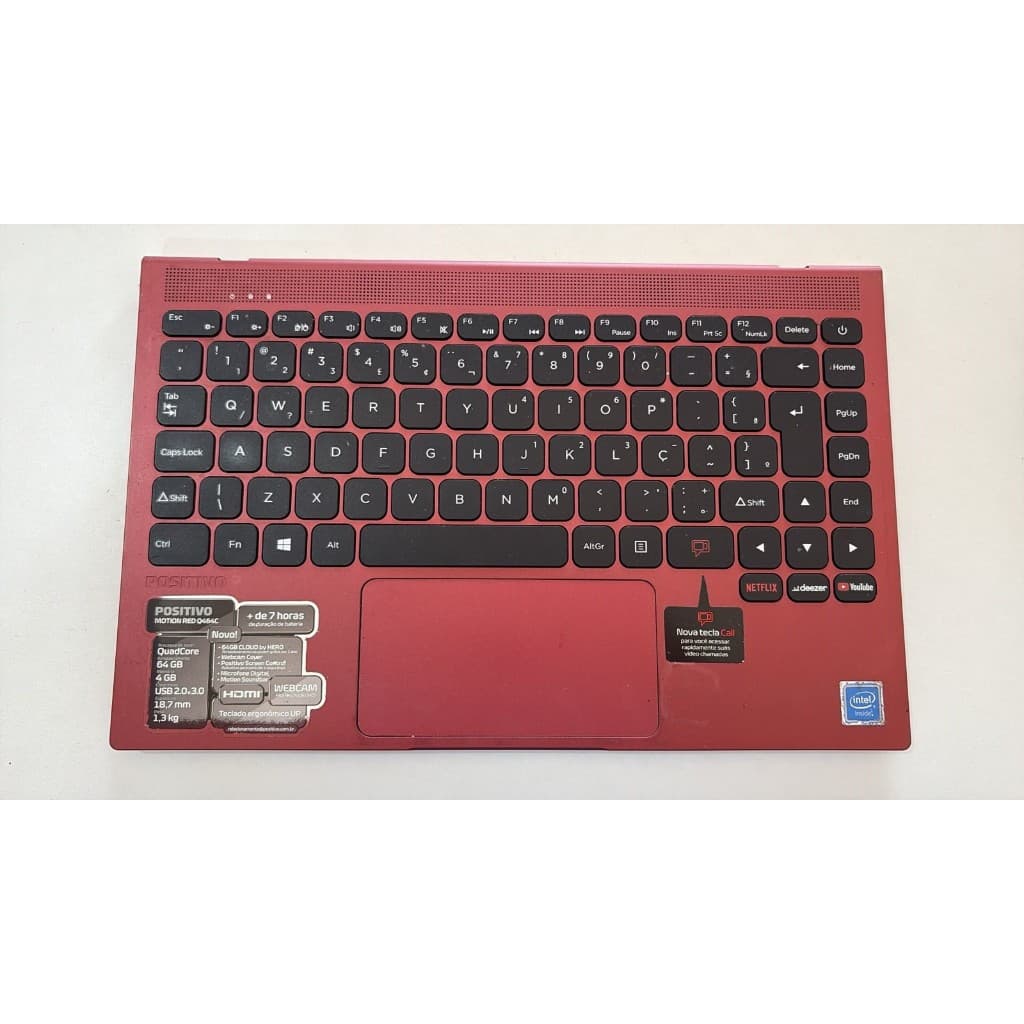 Carcaça Cover Base Superior Notebook Motion Red Q4128c Q464c teclaodo nao funciona